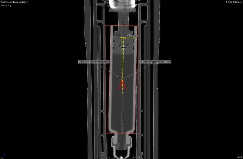 X-ray view of an epipen using Zeiss computed tomography technology